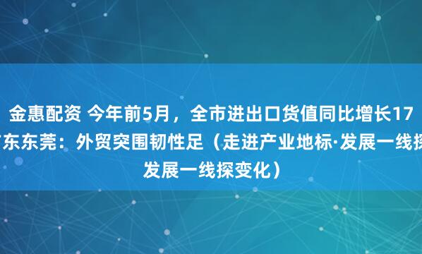 金惠配资 今年前5月，全市进出口货值同比增长17.4% 广东东莞：外贸突围韧性足（走进产业地标·发展一线探变化）